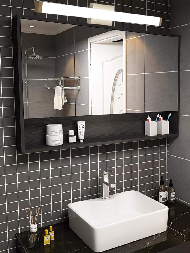 Bathroom Vanity Light Brushed Nickel Square LED 33.5inch 18W 4000K Natural White Light Wall Bar Lighting Fixtures Over Mirror