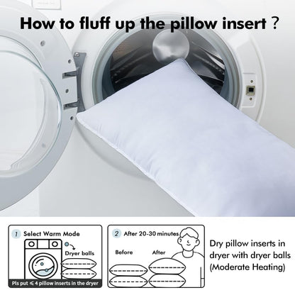 MIULEE 24x24 Pillow Inserts,Down Alternative Pack of 2 Euro Decorative Throw Pillows for Sofa Couch Bed, Ultra Soft Fluffy Bed Sleeping Form