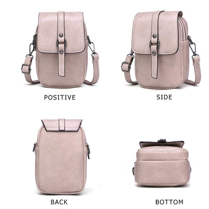 Myfriday Women Vintage Crossbody Bag, Small Messenger Shoulder Bag Cash Handbag Wallet Purse with Earphone Hole