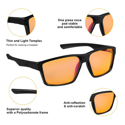Okany Blue Light Blocking Glasses Gaming Computer Glasses Powerful Professional Screen Filter, 2.0 Upgraded Technology Anti-Fatigue Anti Glare UV Protection & Eyestrain Game Glasses for Women Men