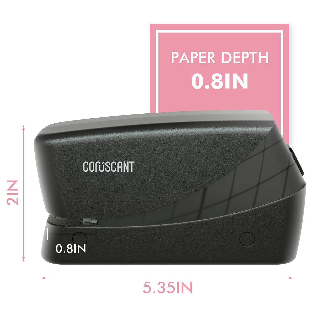 Coruscant Electric Stapler, Heavy Duty Desktop Stapler, Includes 2000 Staples and 1 Staple Remover, No-Jam Automatic AC or Battery Powered, 25 Sheet, Professional for Office Home School Use