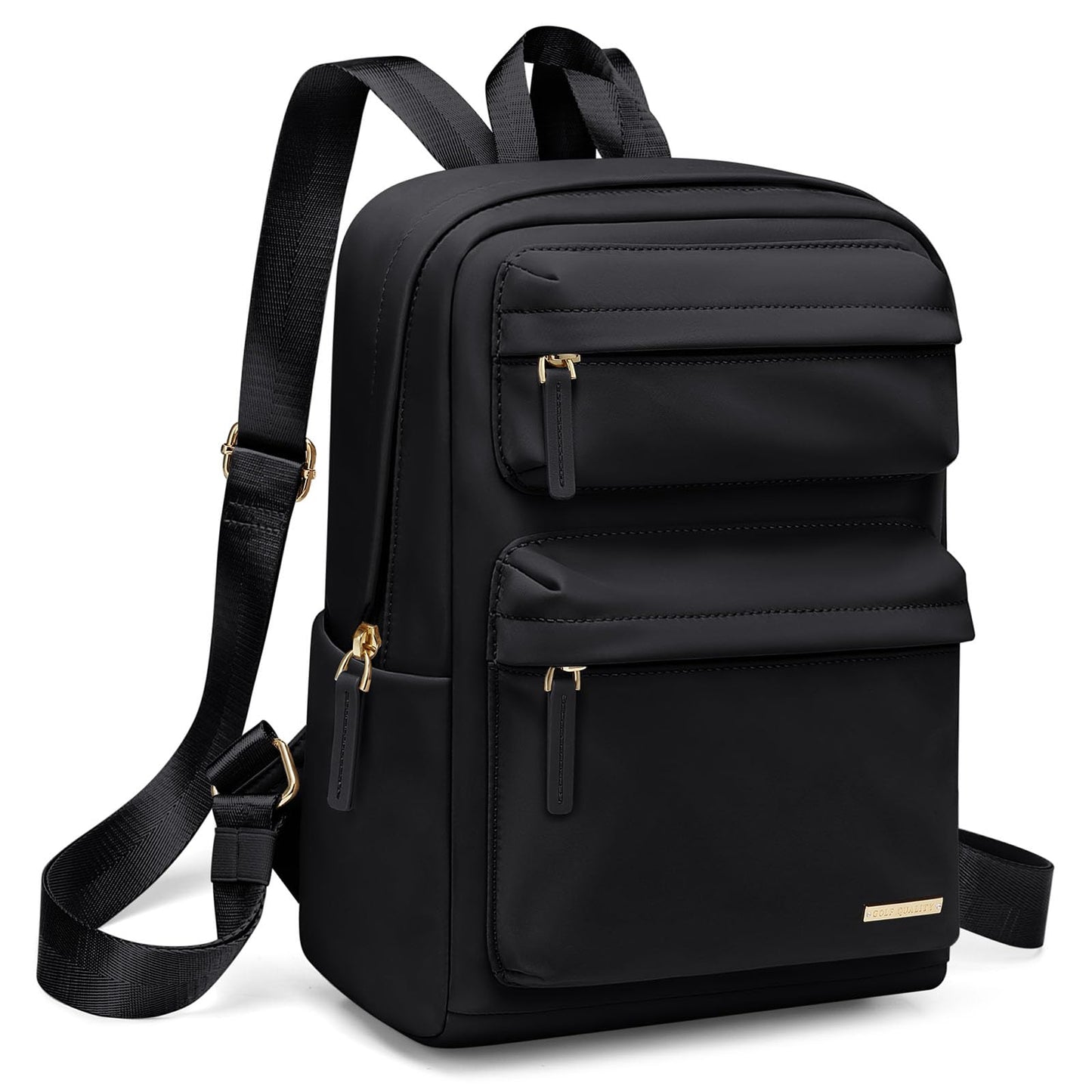 GOLF QUALITY Mini Backpack for Women Lightweight Small Waterproof Backpack Purses Daily Daypack,fit 10.2Inch iPad,Black