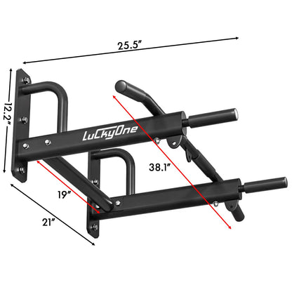 Wall Mount Pull Up Bar, Heavy Duty Steel Joist Mount Chin Up Bar, Pull-Up Bar With Wood Mount and Wall Mount Screws