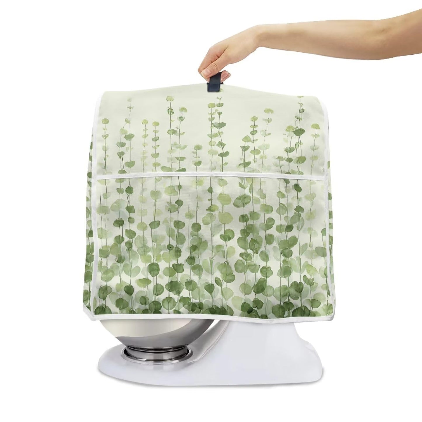 HUISEFOR Green Leaf Stand Mixer Cover Dust Protective Fresh Stand Mixer Covers For Kitchen Aid 4.5-5 Quart Mixers Dustproof Cloth Cover for Small Appliance Protector Kitchen Decoration