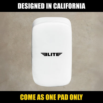 Elite Sports Muay Thai Kickboxing Training Pad for Kickboxing,MMA,Taekwondo,Karate. Ideal for Punches,Knees, and Kicks in Martial Arts Training (Solid White)