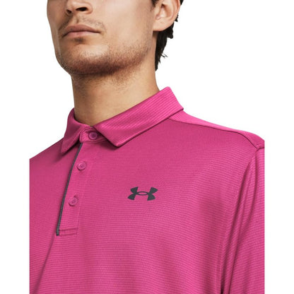 Under Armour Men's Tech Golf Polo, (686) Astro Pink / / Pitch Gray, Large Tall