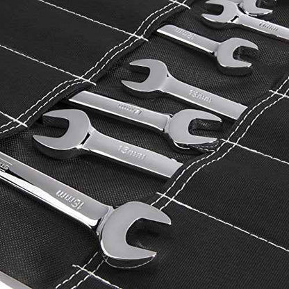 Dickies Large Wrench/Screwdriver Organizer Roll for Mechanics, 23 Tool Pockets, Durable Canvas Construction, 26 in. x 14.25 in. Unrolled, Black