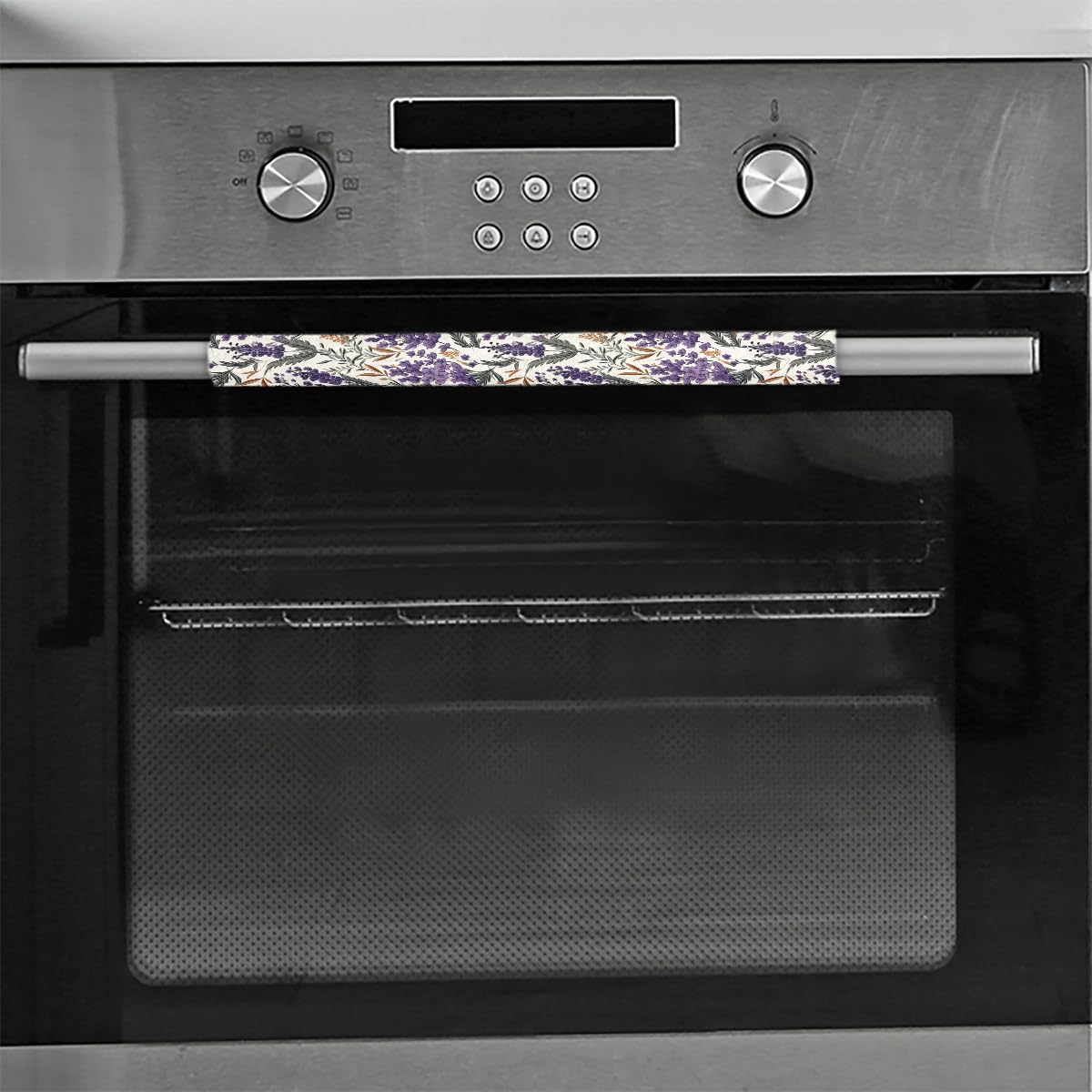 Pardick Refrigerator Door Handle Covers Set of 2, Lavender Fridge Handle Covers Appliance Handle Covers Protector for Microwave Oven Stove Dishwasher, Keep Your Kitchen Appliance Clean