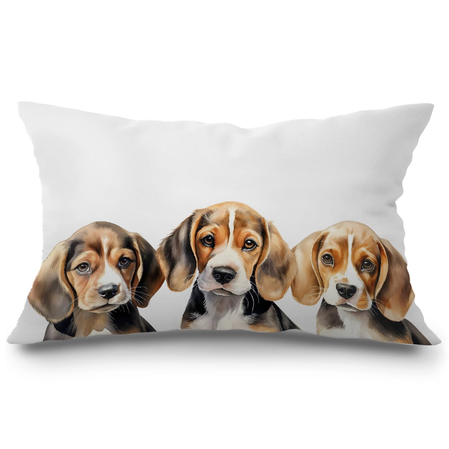 JINYO Beagle Pillow Covers 12x20, Beagle Lover Gifts, Dog Lover Mom Gifts Pillow Covers for Couch Bed Living Room Bedroom, Dog Home Room Decor