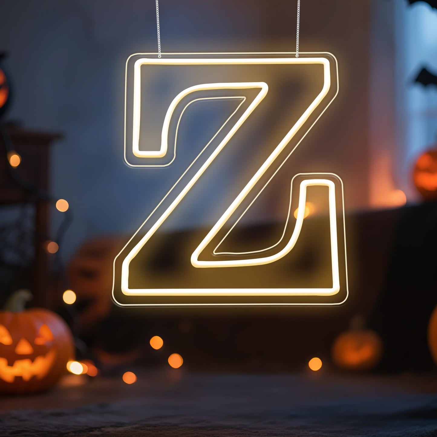 RumonZS Light Up Letters Z LED Letters Lights Neon Sign 26 Alphabet 11.4"Decorative Lighted Alphabet for Wedding Party Birthday Bar Christmas Home Decor Letter Lights (Warm White)