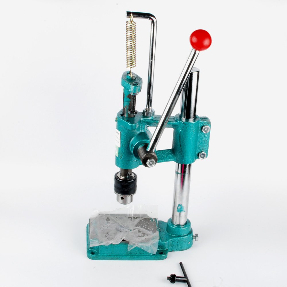 NW Manual Press Puncher Hand Punching Machine Manual Punch Punching Press Hand Machine Punch Tool Hole-Punch Machine (Round, with Clamping Chuck)