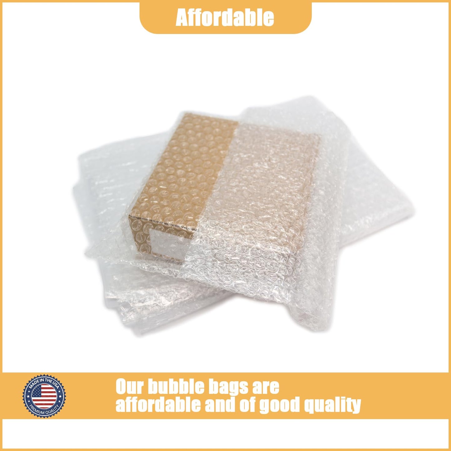 100 Pcs Bubble Pouches Wrap, 4" x 5.5" Self-Sealing Clear Bubble Bags, Double Thickened Wall Shockproof Pouch Wrap Bag for Moving and Storage, Shipping and Packing Supplies for Dishes Glasses Plates