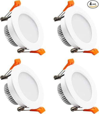 YGS-Tech 2 Inch LED Recessed Lighting, Dimmable Downlight 3W(35W Halogen Equivalent), CRI80, 2700K Ultra Warm White Ceiling Light with LED Driver (4 Pack)