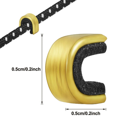 Gejoy 40 Pieces Nock Points Archery String Nocking Points Bow String Buckle Clips for Compound and Recurve Bow (Black)
