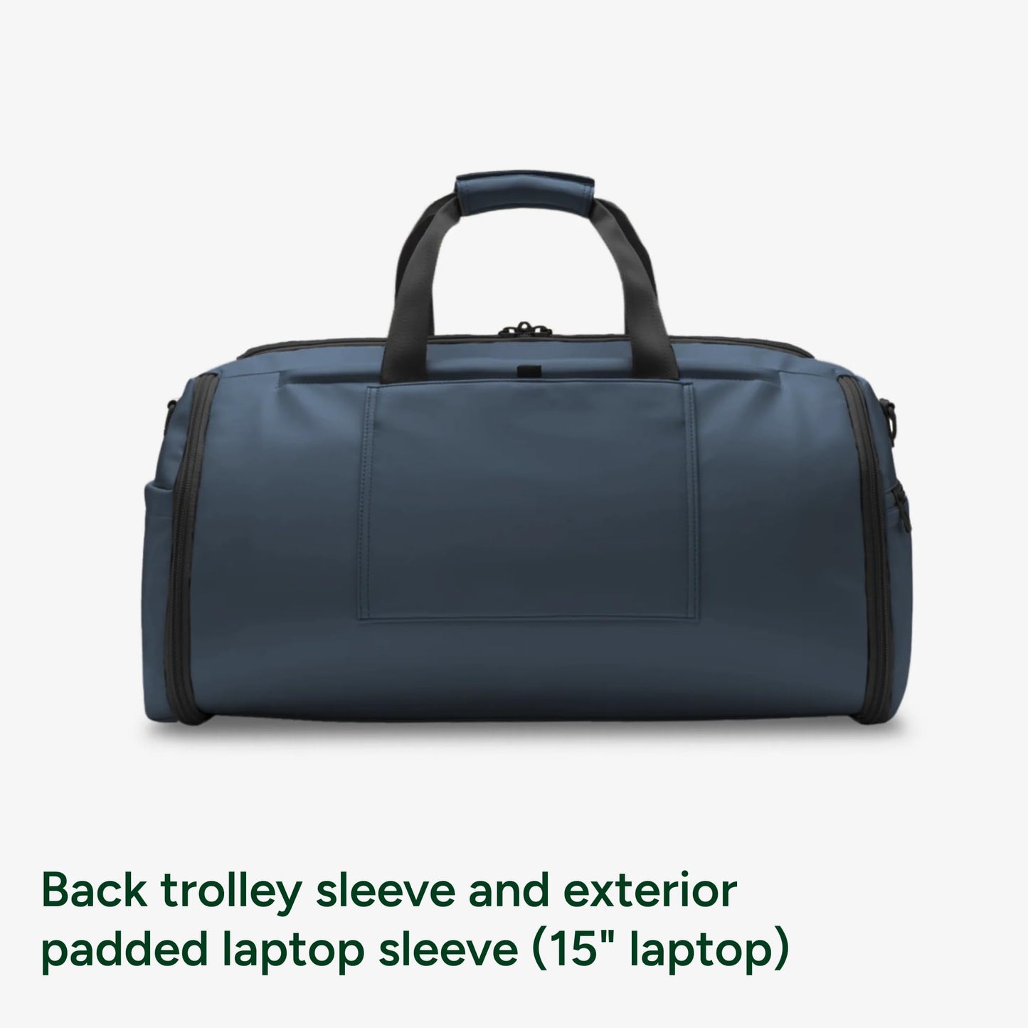 Halfday Convertible 2-in-1 Vegan Leather Premium Garment Duffel Weekender Bag 45L (Carry-on, Wrinkle-Free Travel, Hanging Suit Compartment, Shoe Pockets, Trolley Sleeve), Ocean
