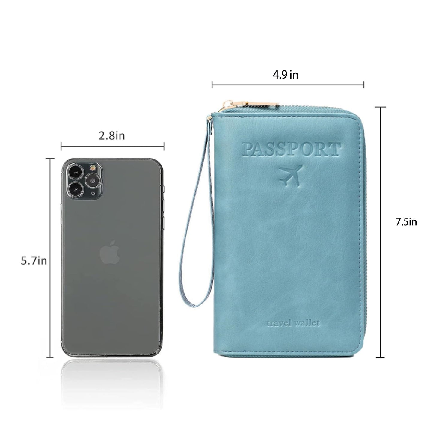 Family Passport Holder for Travel Women and Men RFID Passport Holder with Card Slots Holder Passport Case Passport cover Passport Wallet Travel Essentials and Accessories