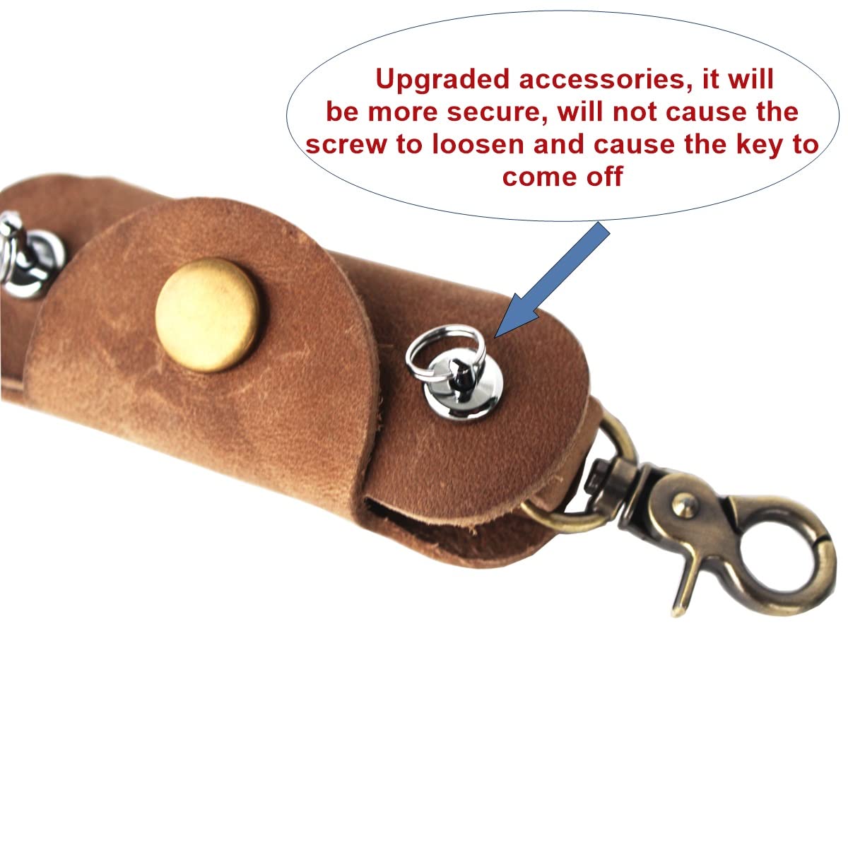 Handmade Thick Cowhide Hook Small Key Bag Keycases key organizer Vintage