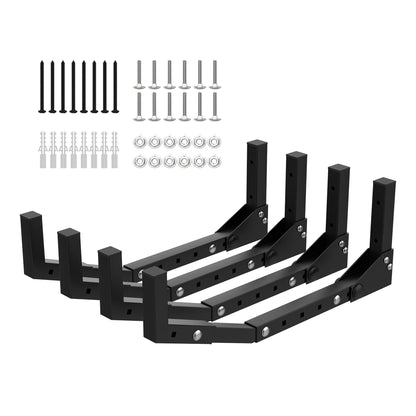 WALMANN Kayak Storage Rack, Wall Mount Kayak Hooks for Garage Kayak Wall Hangers for Kayak, Surfboard, Skiis, Snowboard, Paddle Board(2 Pairs for 2 Kayaks)