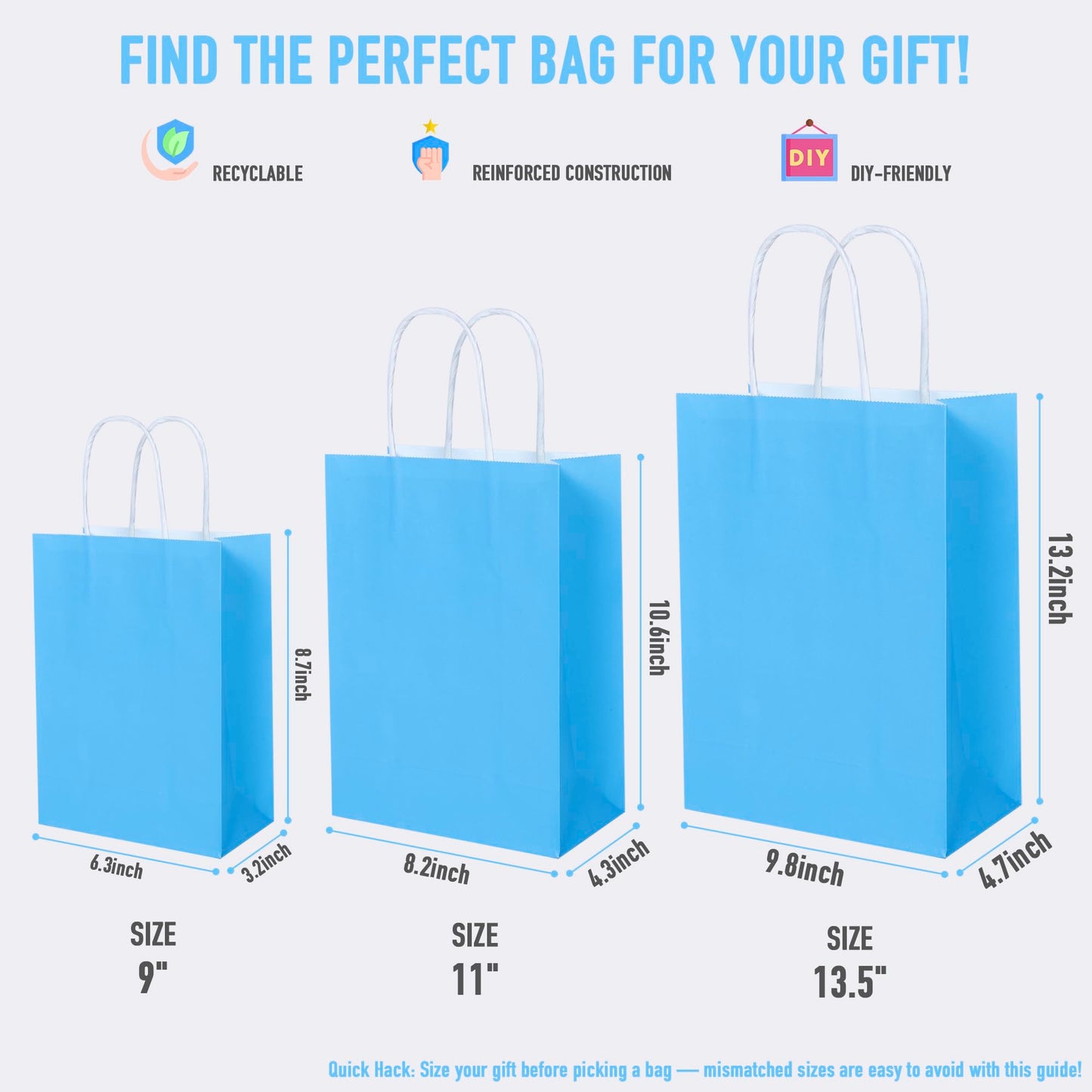 BLEWINDZ 32 Pcs Gift Bags with 32 Tissues, 8 Colors Party Bags with Handles, 13.2" Large Size Rainbow Goodie Bag for Wedding, Birthday, Party Supplies and Gifts