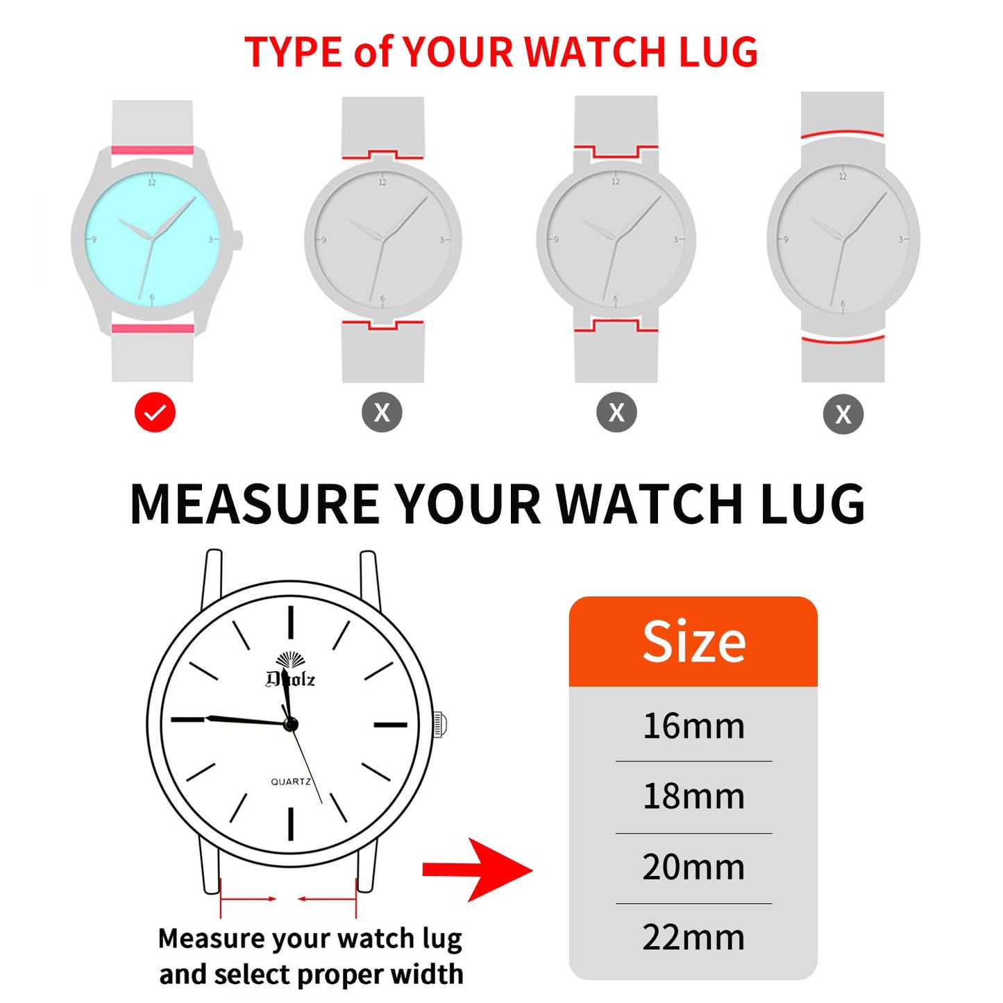 TStrap Leather Watch Band Men - Brown Quick Release Watch Strap for Women Replacement - Soft Smart Watch Bracelet with Clasp Buckle for ladies - 14mm 16mm 18mm 19mm 20mm 21mm 22mm 23mm 24mm