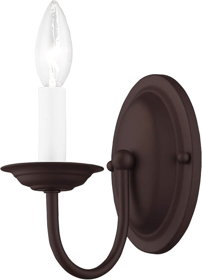 Livex Lighting 4151-04 Home Basics 1 Light Black Wall Sconce