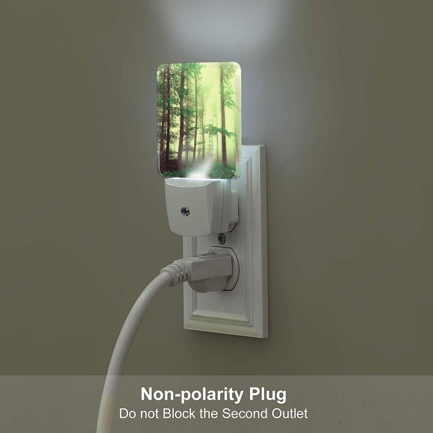 FSHVQKD Misty Forest Night Light,Plug-in Nightlights Auto Sensor Night Lamp Dusk to Dawn Lamp Home Decor for Nursery Children Girls Boys