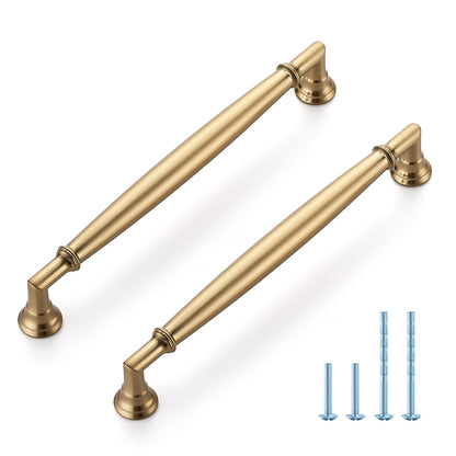 HOME EDIT 10 Pack 6-1/4 Inch Champagne Bronze Cabinet Handles Solid Zinc Alloy Pulls for Kitchen, Dresser, Closet & Bathroom Cabinets Hardware