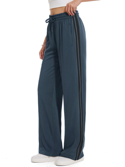 Tapata Women's 32" Inseam Long Track Pants Loose Straight Leg Jogging Sweatpants Warm-Up Sports Athletic Running, Dark Grey, S