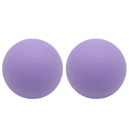 Hard Lacrosse Ball Massage Ball Therapy. Firm Trigger Point Massager Tool for Deep Tissue Yoga Physiotherapy Myofascial Release Muscle Relax Plantar Fasciitis Pain Relief (2 Pack) (Purple)