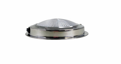 Pactrade Marine Dome Light 12V - 4-Inch Lens, Cool White LED | Stainless Steel Boat Light with Built-In Rocker Switch, Surface Mount | RV, Trailer, Boat Interior Lights, Marine Lights