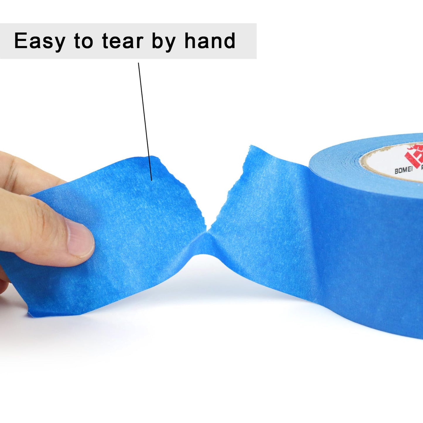 BOMEI PACK 10 Rolls Painters Tape 2 inch Wide, Painter's Tape Blue Masking Tape 2 inch x 55 Yards for Walls Painting, Home Improvement and School Projects, Total 550 Yards