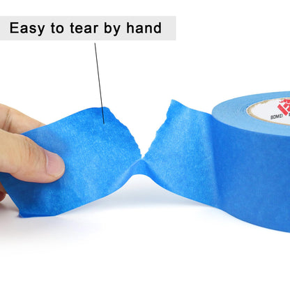 BOMEI PACK 10 Rolls Painters Tape 2 inch Wide, Painter's Tape Blue Masking Tape 2 inch x 55 Yards for Walls Painting, Home Improvement and School Projects, Total 550 Yards
