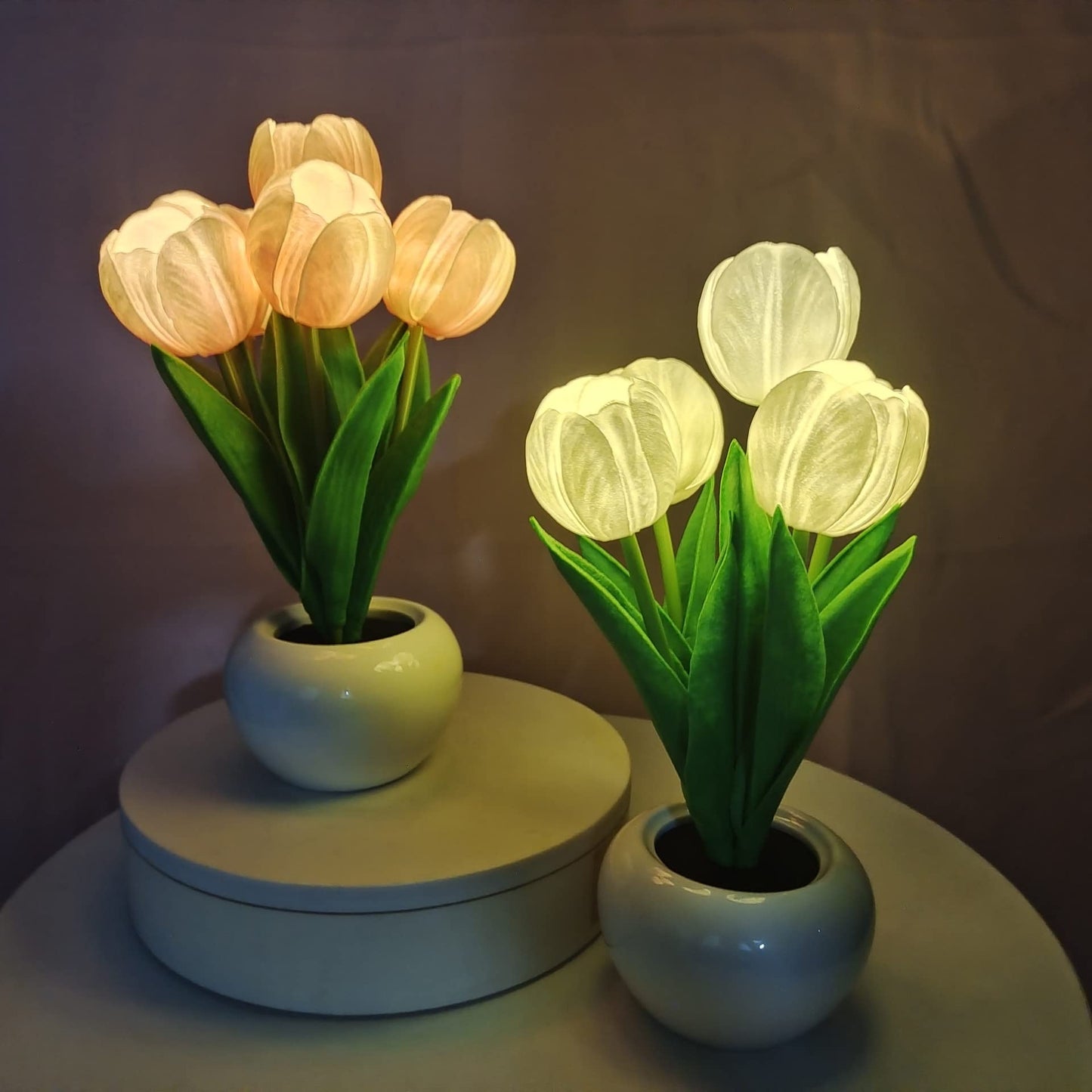 Naimo Tulip Night Light Rechargeable LED Night Lamp Flower Table Lamp for Bedroom Living Room Birthday Party Desktop Home Decor