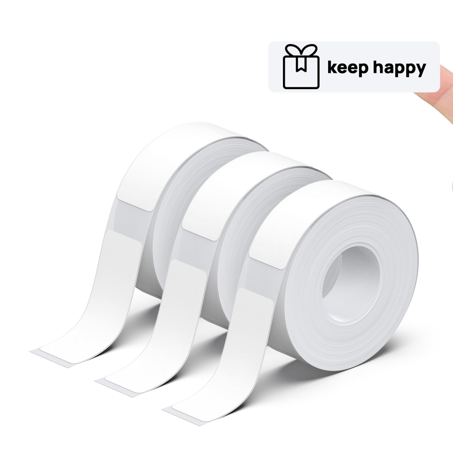 POLONO Genuine P31S Label Maker Tape, Adapted Label Print Paper, 14x40mm(0.55"x1.57"), Label Tape Refill for Home/Office, Compatible with P31S Label Maker, 540 Labels/3 Roll, White