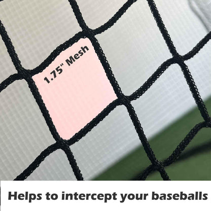 Jecarden Baseball Batting Cage Nets with Extra Striking Net 35' L X 10' W X 10' H (NET ONLY) Baseball and Softball Cage Netting with Door for Backyard and Indoor Fully Enclosed Softball Batting Cage