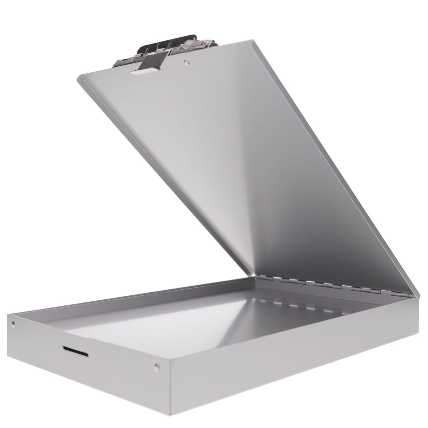 Saunders Cruiser Mate Metal Clipboard with Storage, Dual Tray Aluminum Nursing Folio, Heavy Duty Form Holder for Police & Work, Letter Size Privacy Box with Self-Locking Latch, Silver