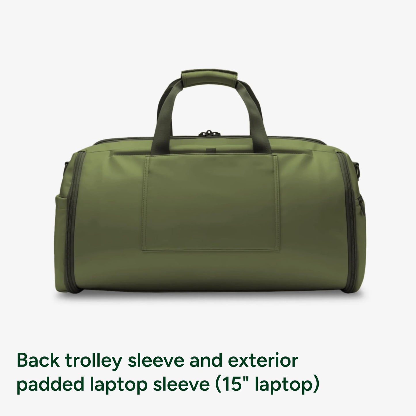 Halfday Convertible 2-in-1 Vegan Leather Premium Garment Duffel Weekender Bag 45L (Carry-on, Wrinkle-Free Travel, Hanging Suit Compartment, Shoe Pockets, Trolley Sleeve), Leaf