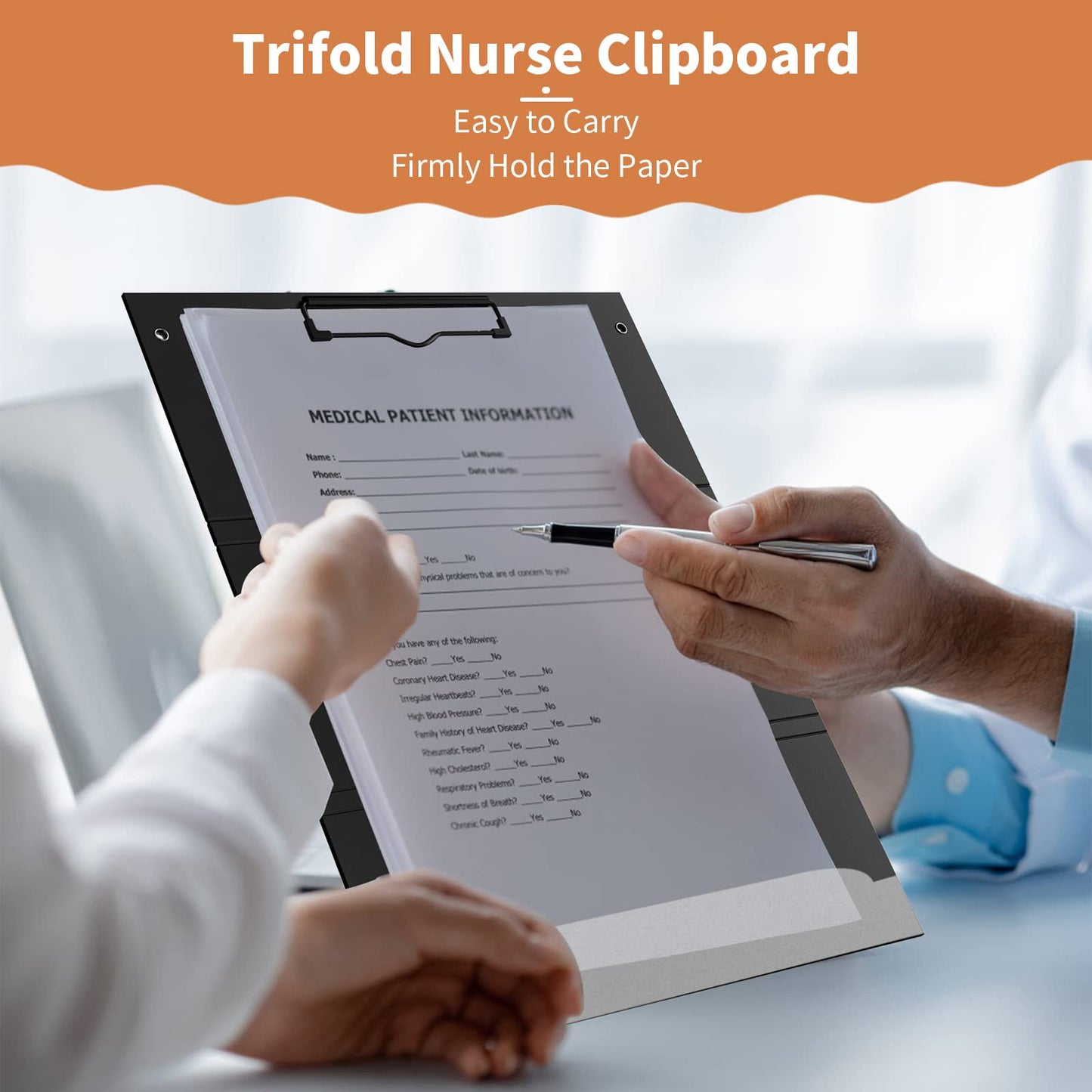 Nursing Clipboard Foldable-3 Layers Folding Nursing Clipboard with Nursing Edition Cheat Sheets, Trifold Nursing Clipboard for Nurses Doctors,Medical Clipboard Pocket Size,Nurse Clip Boards