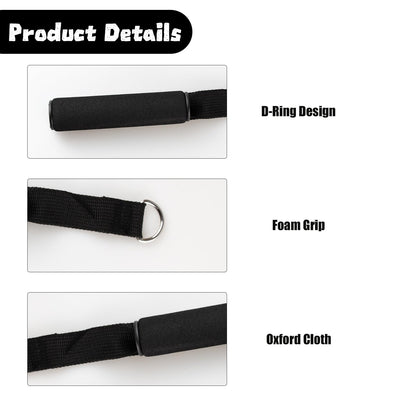 GUQIANLU Set of 4 Heavy-Duty Cable Machine Handles for Gym Equipment, Resistance Bands, and Strength Trainers - Includes 4 Carabiners for Home Exercise