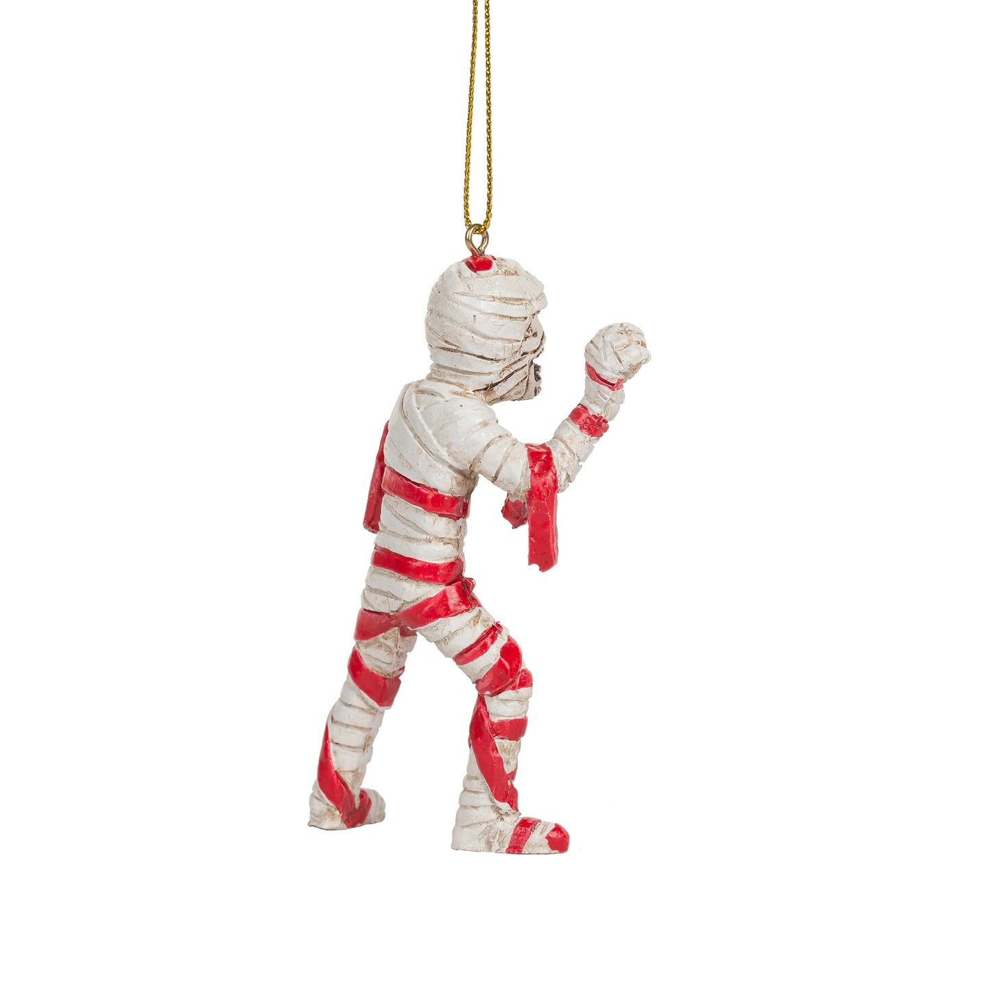 Scary Mummy Wrapped Like A Candy Cane Christmas Halloween Tree Ornmanet