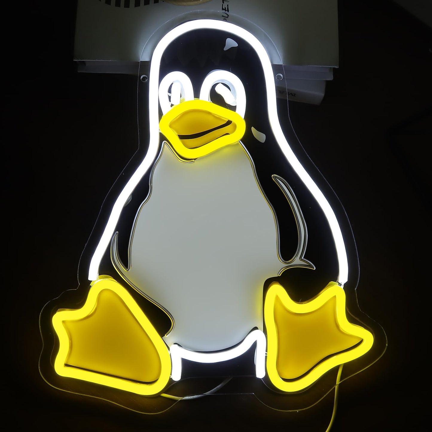 OIZEGO Penguin Neon Signs for Wall Decor Neon Lights for Bedroom Led Signs Suitable for Dormitory Man Cave Christmas Gift