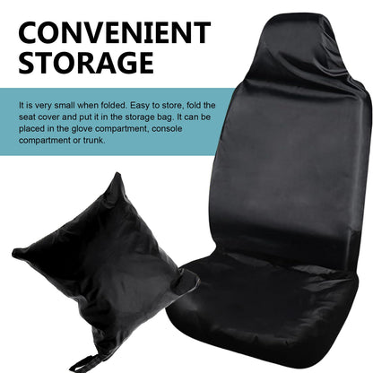 Ypoyney 2PCS Car Seat Cover Protector, Waterproof Stain Resistant Front Seat Protective Cover, Washable Oxford Seats Protectors for Gym Workout, Running, Beach and Hiking,Fit for Cars, SUVs, Trucks