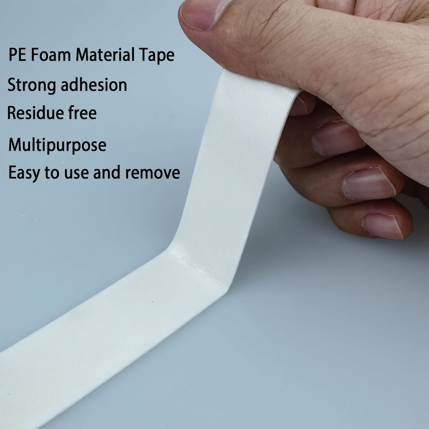 3M Double Sided Tape 1in x 16.5ft, Mounting Tape Heavy Duty, Removeable PE Foam Tape Strips, Strong Adhesive Tape Waterproof Free Damage for Paint Wall Picture Hanging Poster