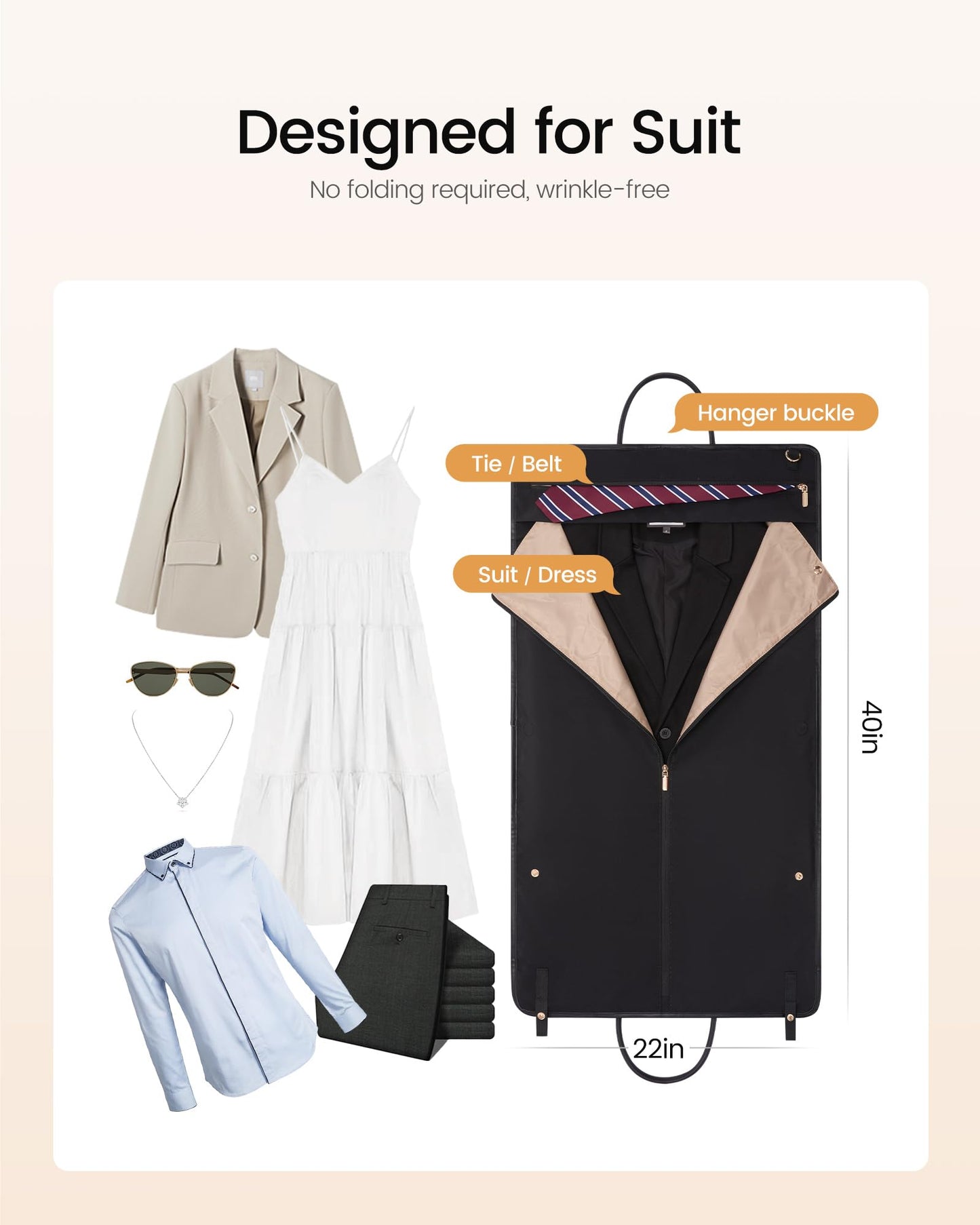 LOVEVOOK Garment Bags for Travel,3 in 1 Garment Duffle Bags for Travel with Shoe Pouch,Carry on Garment Bag for Women Men,Hanging Suitcase Suit Dress Business Travel Bag Weekender Bag