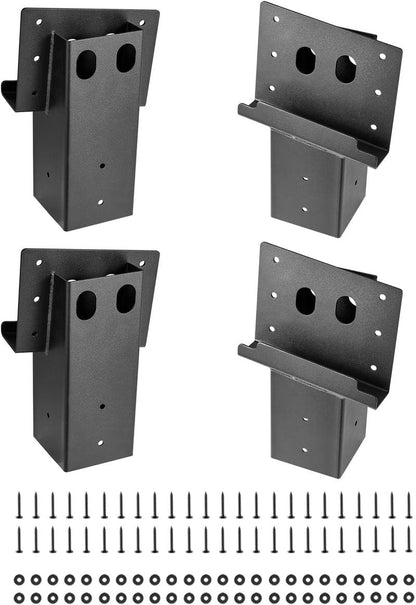 VEVOR Deer Blind Brackets - Heavy-Duty Steel Platform Brackets for Hunting Stands | 3.6x3.6 in, 2204 lbs Capacity, 4 Pcs