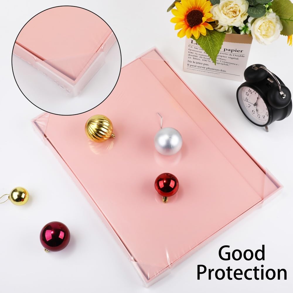 UoeRing Pink Extra Large Gift Box 1Pcs 22x17x9 inch,luxury Gift Box with Lid for Presents Birthday Christmas Valentine's Day (Includes Pull Bows,Card,Envelope,Filler)
