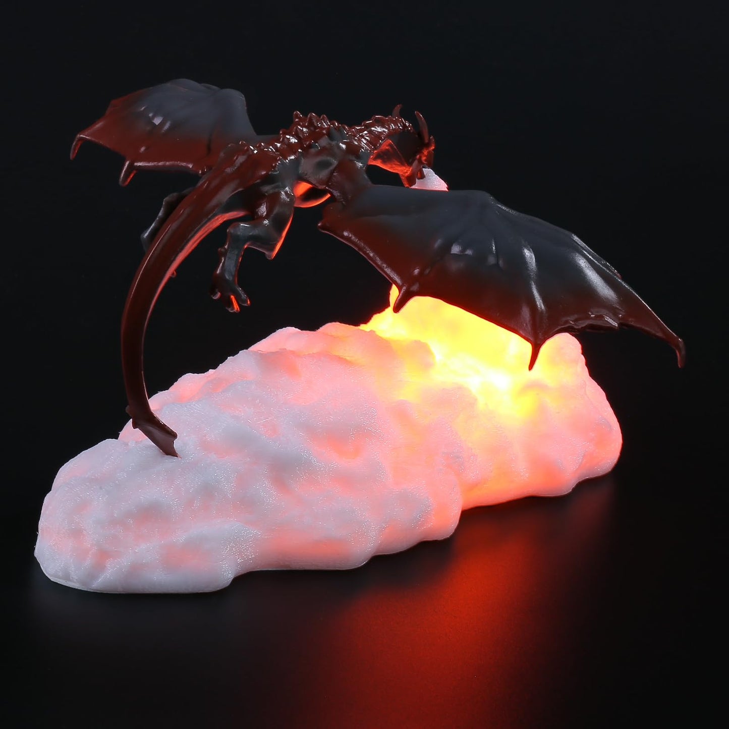 HGomx Fire Dragon Lamp Light, 3D Printed Night Light LED Moon Light Gift for Boys and Girls Bedroom Kids Room with USB Rechargeable (Fire Dragon)
