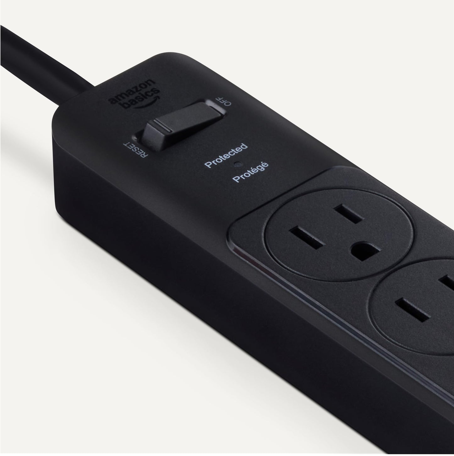 Amazon Basics Surge Protector Power Strip, 6-Outlet, 790 Joules, 6ft Extension Cord, Black, LED Indicator