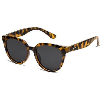 SOJOS Trendy Cat Eye Round Polarized Sunglasses for Women Fashion UV Protection Sunnies Sunglasses SJ2175