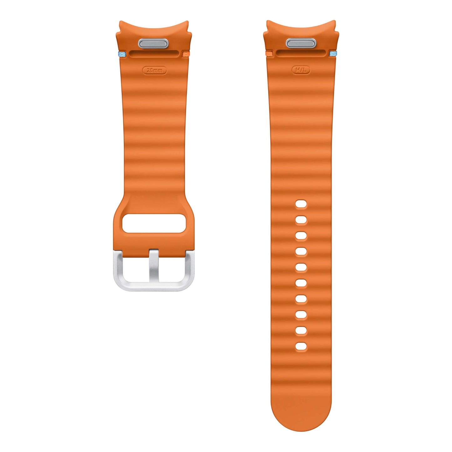 SAMSUNG Galaxy Watch 7, 6, 5, 4 Series Sport Band, Rubber, Smartwatch Replacement Strap for Men and Women, One Click Attachment, Medium/Large, ET-SNL31LOEGUJ, Orange